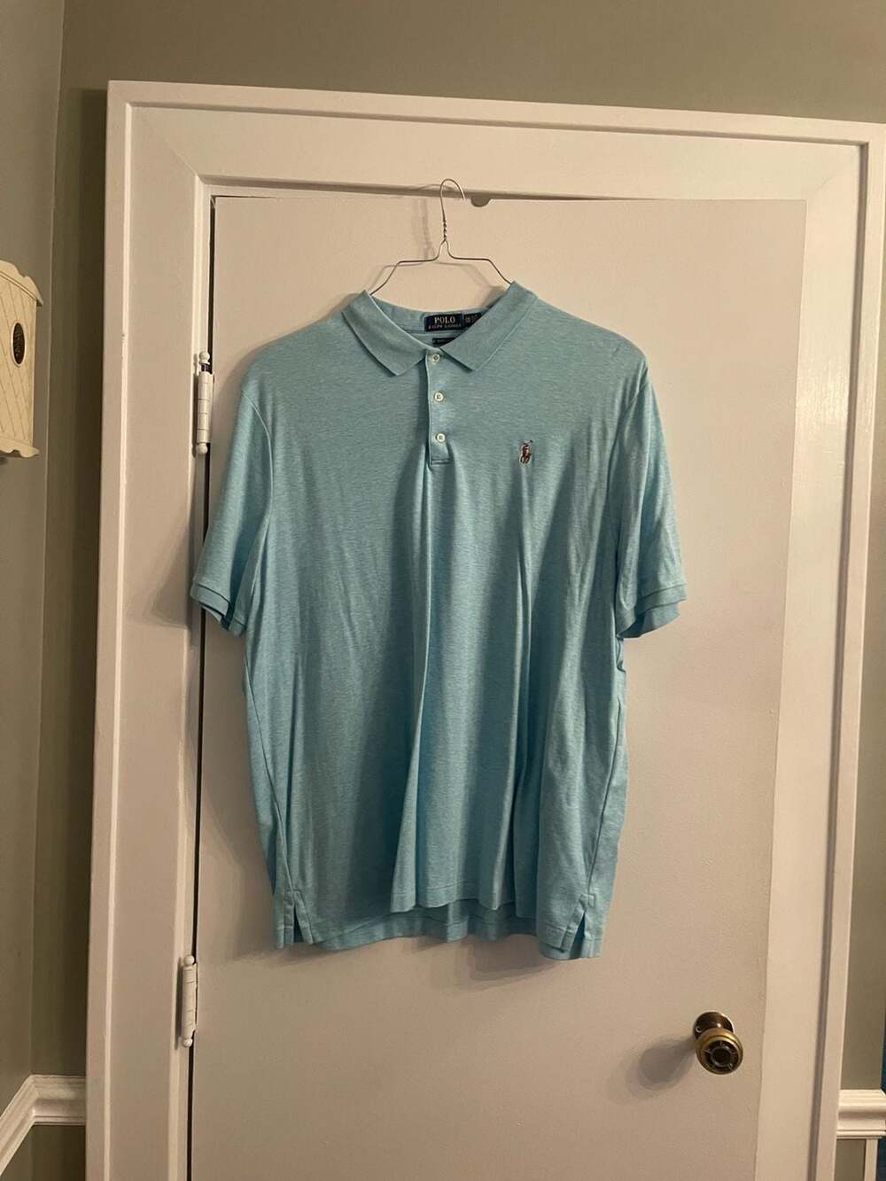 Polo Ralph Lauren Classic Fit Soft Cotton Polo Shirt XXL Light Blue Heather